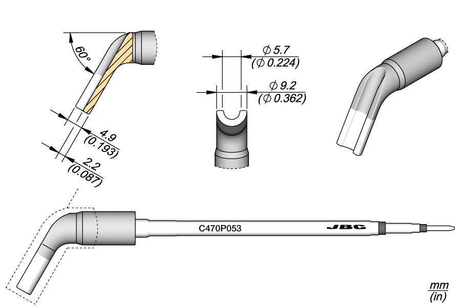 C470P053 - Pin / Connector Cartridge Ø 3.5